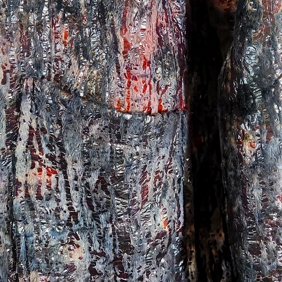 Crinkle Embossed Chenille Car Coat - Picture 6 of 12